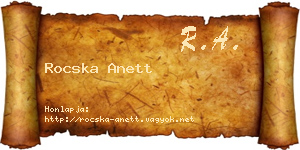 Rocska Anett névjegykártya